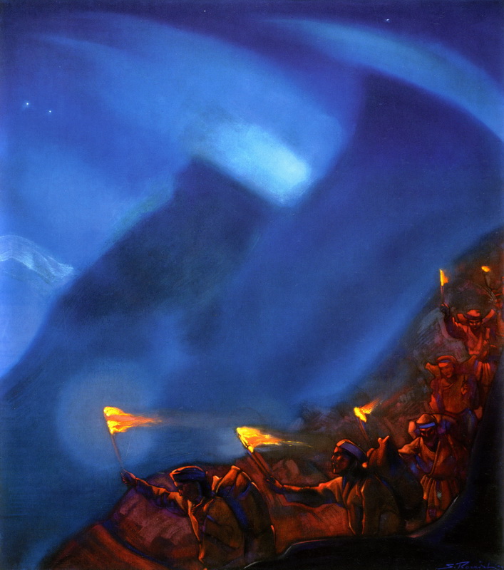 Toiling by Night by Svetoslav Roerich. 1939